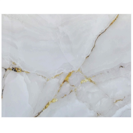 [LAM-VAL-065] LAMINA DE PVC 3D MARMOLIZADA 1.22 MTS X 2.44 MTS X 3 MM BLANCO CON VETAS DORADAS REF 065 VALENTINA