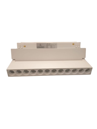 [LAM-LUM-LUM-1059-1] LAMP. LED MULTISPOT ORIENT. COLMENA 12W 48V 3000K 22 X9X2.2CM BLANCO P/RIEL MAGNET.LUM-1259-1 LUMIND