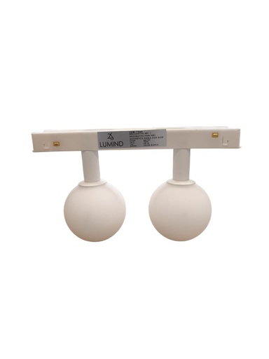 [LAM-LUM-LUM-1060] LAMPARA APLIQUE DECORATIVO 3W X 2=6W 3000K P/RIEL MAGNETICO 48VDC COLOR BLANCO REF.LUM-1060 LUMIND