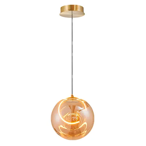[LAM-LUC-S-AMBAR-C1-VO] LAMPARA COLGANTE AMBAR 10 W 3 TONOS 110-260V CONTROL P/ INTERR. C/ ORO REF S-AMBAR-C1-VO LUCERNA