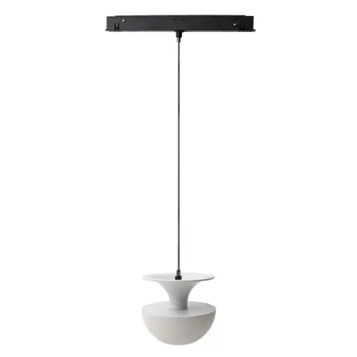 [LAM-LUM-LUM-908] LAMPARA COLGANTE MUNDITO 7W 48V 3000K 80 X 70 CM P/RIEL MAGNETICO BLANCO REF. LUM-908 LUMIND