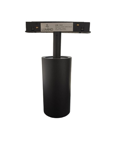 [LAM-LUM-LUM-1362] LAMPARA LED INTEGRADA TIPO BALA 18W 3000K 48V NEGRO P/RIEL MAGNETICO REF. LUM-1362 MARCA LUMIND