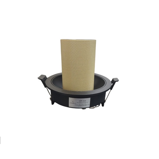 [LAM-LUM-LUM-1516] LAMPARA SPOT REDONDO 4.5" PARA DICROICO GU10 COLOR NEGRO MATE C/ CILINDRO DORADO REF.LUM-1516 LUMIND