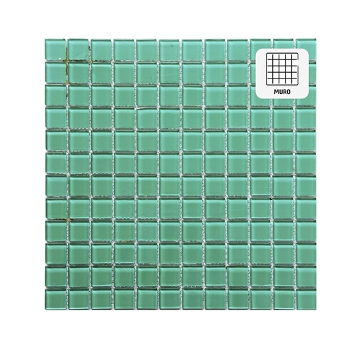 [MAL-BRE-BZ9879871] MALLA / MOSAICO CERAMICO SQUARE PIXEL MINTY GREEN MATT 30 X 30 CM (0,09 M2) REF. BZ9879871BREZZA