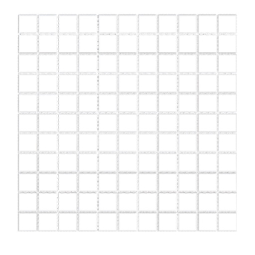 [MAL-BRE-BZ9872227] MALLA / MOSAICO CERAMICO SQUARE SMALTO BIANCO SHINE 29,5 X 29,5 CM (0,09 M2) REF. BZ9872227 BREZZA