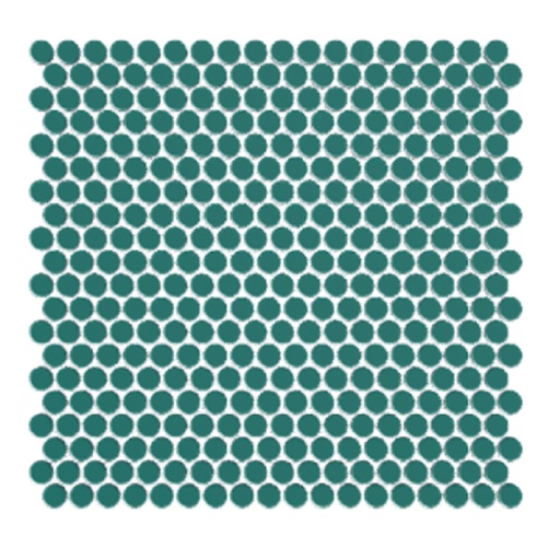 [MAL-BRE-BZ9837338] MALLA / MOSAICO VETRO DOTS PEACOOK GREEN SHINE 31,2 X 29,1 CM (0,09 M2) REF. BZ9837338 MARCA BREZZA