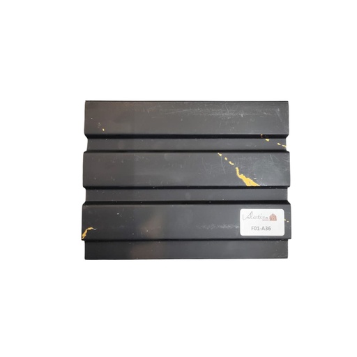 [PAN-VAL-F01-A36] PANEL PARA PARED PLASTICO WALL PANEL INTERIOR 11,80CM X 11MM X 2,90 MTS NEGRO/DORADO VALENTINA