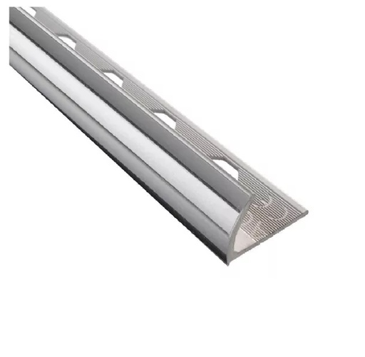 [PER-GLO-PLATEADO] PERFIL / FLEJE DE ALUMINIO PARA PORCELANATO 2.40 MT X 2.3 CM C/ PLATEADO REF.CEL-0120 MARCA CELOSIAS
