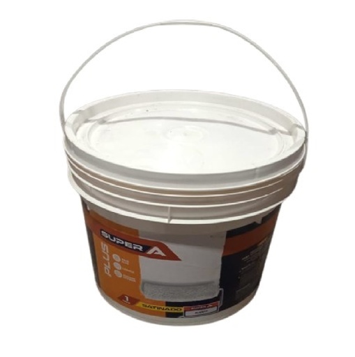 [PIN-SUP-100402006] PINTURA CAUCHO PLUS PARA INTERIOR CLASE B SATINADO COLOR BLANCO 1 CUÑETE REF 100202006 MARCA SUPER A
