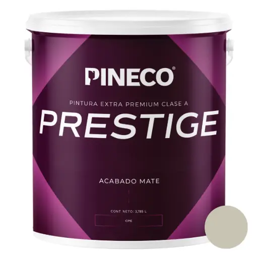 [PIN-PIN-PRS1661A1G] PINTURA DE CAUCHO MATE PRESTIGE INT. CLASE AAA 1 GL COLOR GREIGE MATE REF. PRS1661A1G MARCA PINECO