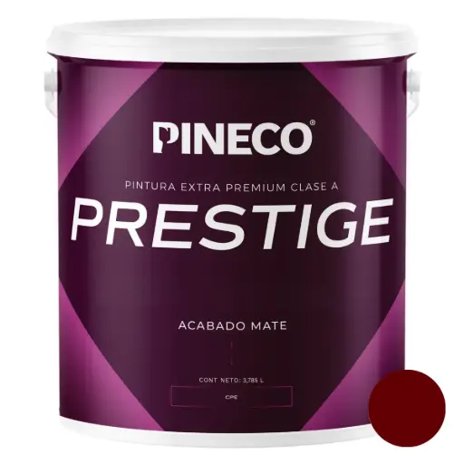 [PIN-PIN-PRS970A1G] PINTURA DE CAUCHO MATE PRESTIGE INT. CLASE AAA 1 GL COLOR VINOTINTO MATE REF. PRS970A1G MARCA PINECO