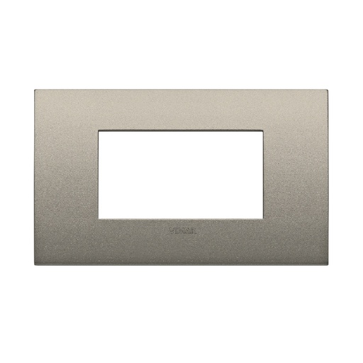 [PLA-VIM-19653.13] PLACA 3 MODULOS CENTRALES METAL CHAMPAN MATE SERIE ARKE REF-19653.13 MARCA VIMAR