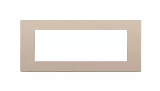 [PLA-VIM-30657.21] PLACA 7 MODULOS CENTRALES TECNOPOLIMERO BARNIZ ARCILLA SERIE LINEA REF. 30657.21 MARCA VIMAR