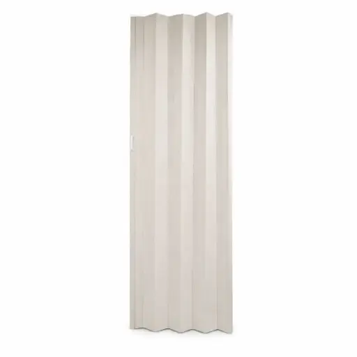 [PUE-BAS-000007] PUERTA PLEGABLE DE PVC COLOR MARFIL / IVORY 90 X 210 CM PANEL BASICO MOD. GUAYANA REF. 45-04-156 / 14-07-050 BASIC
