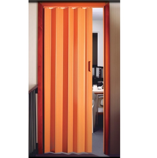 [PUE-EXT-STYLUS-NOGAL] PUERTA PLEGABLE DE PVC COLOR NOGAL 82 X 203 CM ESP. 6 MM REF. STYLUS-NOGAL MARCA EXTRUVENSO