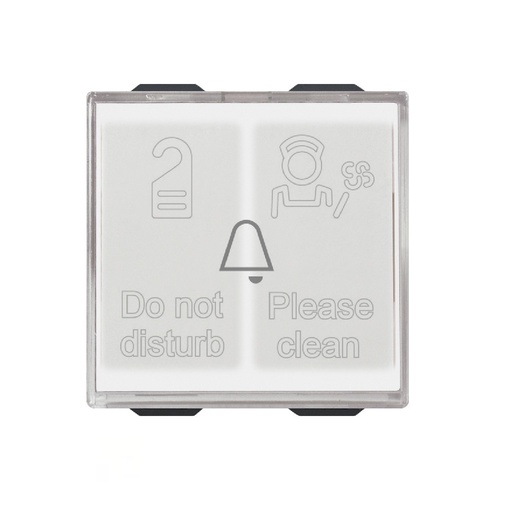 [PUL-VIM-20097] PULSADOR 1P + 2 PILOTOS LUMINOSOS HOTEL 230 V BLANCO 2 MODULOS SERIE EIKON REF. 20097 VIMAR