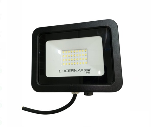 [REF-LUC-RP30CV3K] REFLECTOR LED PLANO DE 30W COLOR NEGRO 3000K MULTV 90 -277V IP65 REF. RP30CV3K / 727109 LUCERNA