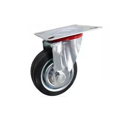 [RUE-BRU-424516] RUEDA MACIZA GIRATORIA DE 4" (UNIDAD) REF. 424516 MARCA BRUFER
