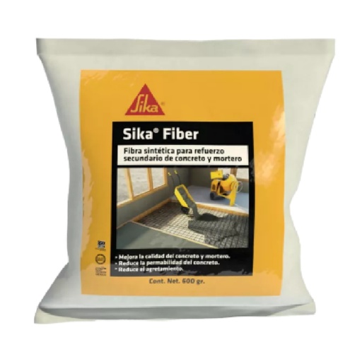 [FIB-SIK-107764] SIKAFIBER MICROFIBRA DE POLIPROPILENO P/ REFUERZO CONCRETO Y MORTERO SACO 0,6 KG ( FIBRA ) REF. 107764 SIKA
