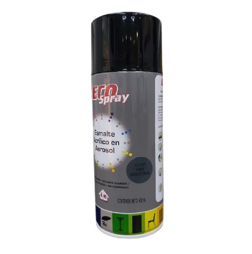 [SPR-CER-921078] SPRAY AERESOL ESMALTE COLOR GRIS INDUSTRIAL DE 400 ML DECO SPRAY REF 921078 / C-107 MARCA CERDEX