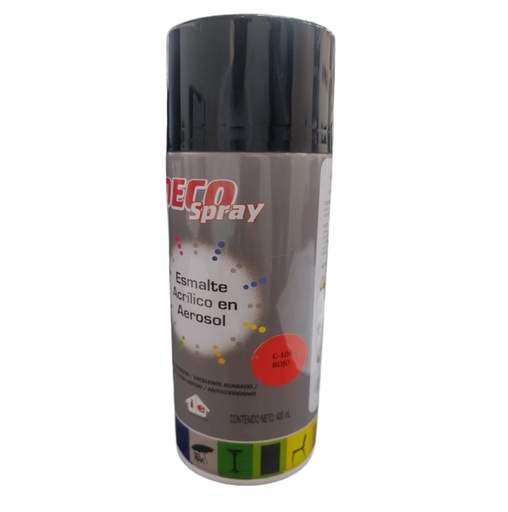 [SPR-CER-921047] SPRAY AERESOL ESMALTE COLOR ROJO DE 400 ML DECO SPRAY REF 921047 / C-104 MARCA CERDEX
