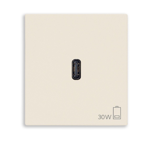 [TOM-VIM-30298.C] TOMA USB C SENCILLO ( TACO ) DE ALIMENTACION 30 W 2 MOD SERIE LINEA CAÑAMO REF.30298.C VIMAR