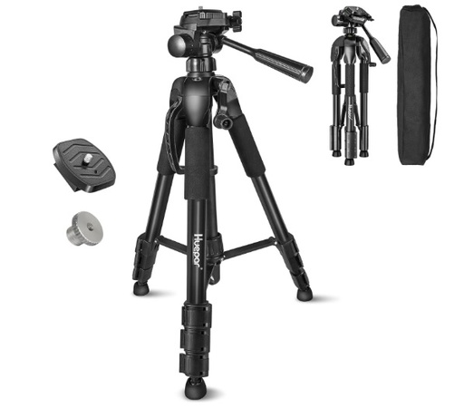 [TRI-HUE-TPD14A] TRIPOIDE DE NIVEL LASER ALTURA EXTENSIBLE 56" MONTAJE DE ROSCA 1/4" C/ADAP 5/8" REF. TPD14A HUEPAR