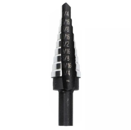 [BRO-IRW-10233] BROCA ESCALONADA DE ACERO HSS 9 AGUJERO 1/4" A 3/4" REF. 10233 / 21104 / 101033 MARCA IRWIN UNIBIT