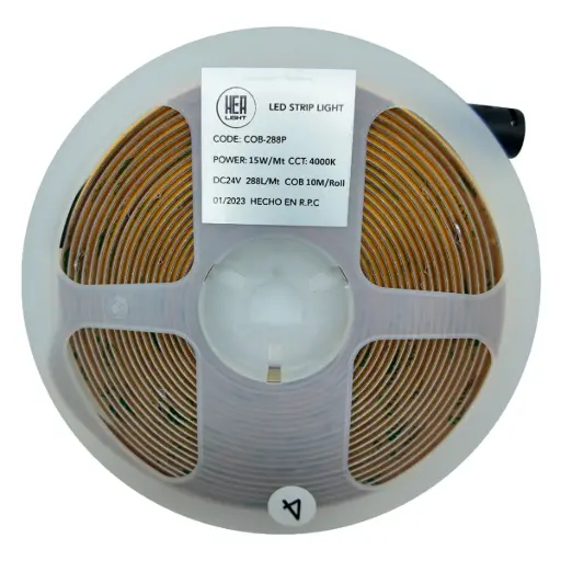 [CIN-HEA-LUM12177] CINTA LED COB 15W/M 1300LM/M 10 MTS 24VDC 4000K IP20 SIN TRANSFORMADOR REF.006350 MARCA HEA LIGHT