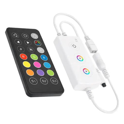 [CON-HEA-LUM12189] CONTROLADOR LED RGB 3 BOTONES+ WIFI+ INFRARROJO P/CINTA LED 24V C/CONTROL REF.F3-D(WT)+RC3 HEA LIGHT