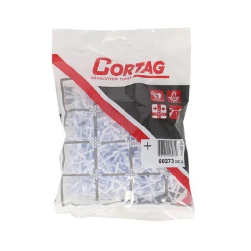[CRU-COR-60273] CRUCETAS PARA SISTEMA DE NIVELACION 1,5 MM PORCELAN/CERAMICA (BOLSA 300 UND) REF.60273 CORTAG RT