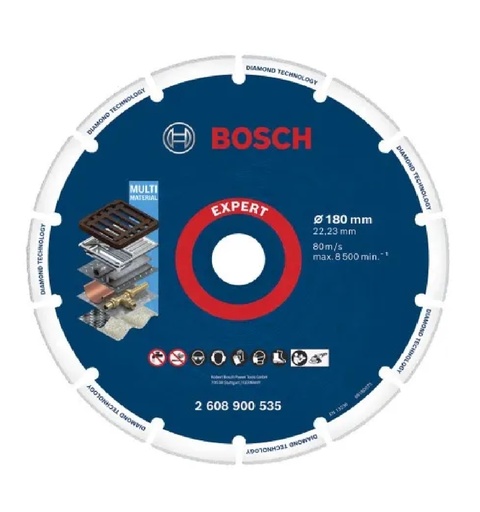 [DIS-BOS-2608900535] DISCO DE CORTE DIAMANTADO SEG. 7 X 7/8" 180X 22 MM P/CORTE DE HIERRO REF. 536842 / 875265 BOSCH
