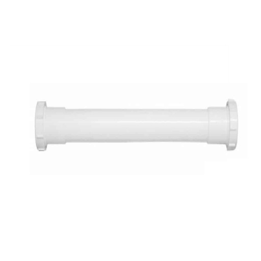 [EXT-MHI-M42128] EXTENSION PLASTICA PARA FREGADEROS CON BORDE Y TUERCA 1 1/2" X 16" EN 2 EXTREMOS REF. M42128 MHILER