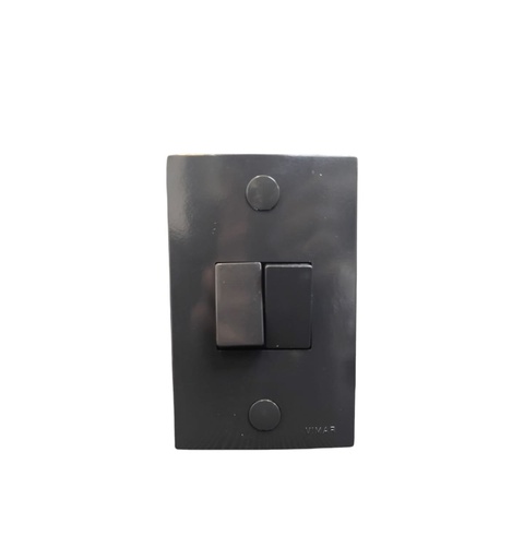 [INT-VIM-06052.G] INTERRUPTOR DOBLE "3 WAY" 1P 10 AX 120-250V REF. 06052.G SERIE BLOCK COLOR GRIS ANTRACITA VIMAR