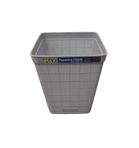 [PAP-RIM-129731] PAPELERA PLASTICA CUADRADA 6 LTS COLOR GRIS HIELO REF. 12973-XP COD. 129731 MARCA RIMAX
