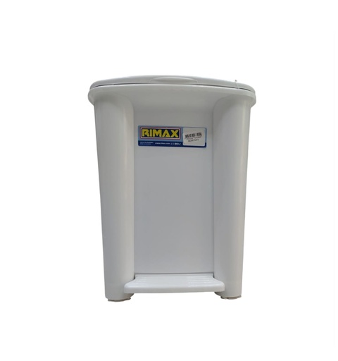 [PAP-RIM-037029] PAPELERA RECTANGULAR 8 LTS PLASTICO COLOR BLANCO CON PEDAL REF. 3702-XP COD- 037029 MARCA RIMAX
