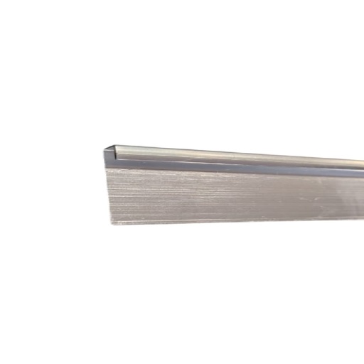 [PER-CEL-CEL-0272] PERFIL / FLEJE DE ALUMINIO TERMINACION PARA LAMINA PVC 2.40 MT PLATA REF.CEL-0272 MARCA CELOSIAS