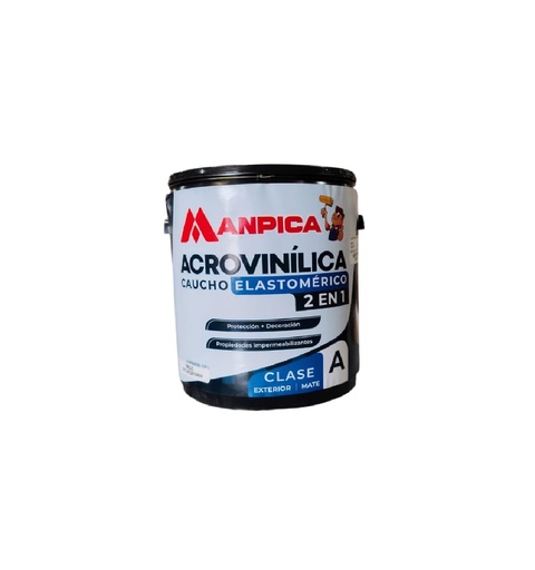 [PIN-MAN-CEA-107-10] PINTURA DE CAUCHO ACROVINILICA ELASTOMERICA EXTERIOR 1 GL BLANCO OSTRA REF. CEA-107-10 MARCA MANPICA