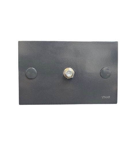 [TOM-VIM-06031.G] TOMA DE CONECTOR COAXIAL TIPO F ( IEC 169.24 ) REF. 06031.G SERIE BLOCK COLOR GRIS ANTRACIA VIMAR