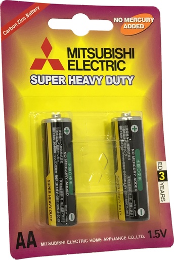 [BAT-MIT-AAR6P] BATERIA / PILA "AA" HEAVY DUTY "CARBONO" 2 UND / BLISTER 1.5 V REF. R6P(U)/2BP MARCA MITSUBISHI
