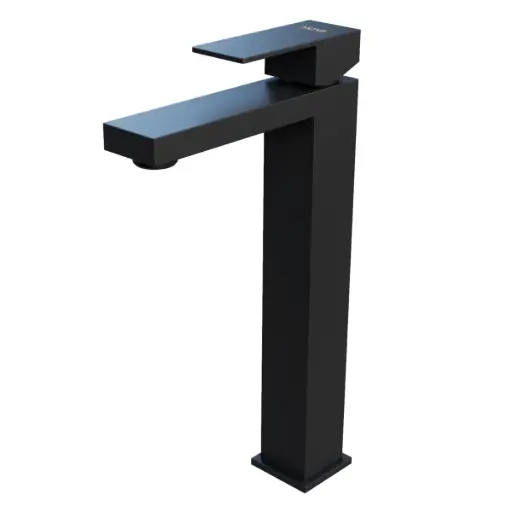 [GRI-NOV-NVGRI9808] GRIFERIA MONOMANDO ALTO PARA LAVAMANO ACERO INOX SERIE KUBE GRI NOIR / NEGRO MATE REF NVGRI9808 NOVA