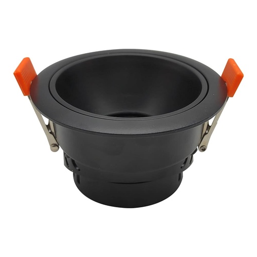 [LAM-LUC-ARONN] LAMPARA SPOT ARO P/ EMP ANG. AJUST 75 MM RED. P/GU10 S/BOM C/NEGRO REF. ARONN / 504343 MARCA LUCERNA