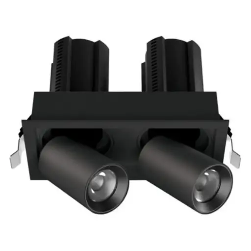 [LAM-LUC-GAL24CN] LAMPARA LED INTEG T/BALA CUAD. EMP. 24W 3T/CRI90+ DOBLE C/NEGRO REF. GAL24CN / 504244 MARCA LUCERNA