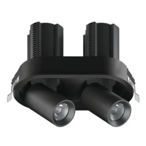 [LAM-LUC-GAL24N] LAMPARA LED INTEG. T/BALA RED. EMP. 24W 3T/CRI90+ DOBLE C/NEGRO REF. GAL24N / 504206 MARCA LUCERNA