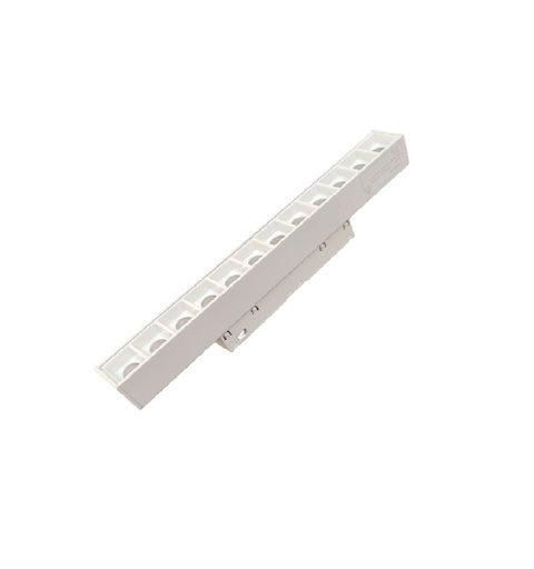 [LAM-LUM-EF-1574-W] LAMPARA LED LINEAL MULTISPOT 12W 48V 3000K+4000K 220X22X25MM BLANC P/RIEL MAGN REF. EF-1574-W LUMIND
