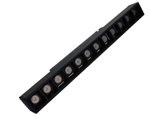 [LAM-EF-EF-1574] LAMPARA LED LINEAL MULTISPOT 12W 48V 3000K+4000K 220X22X25MM NEGRO P/RIEL MAG 2T REF. EF-1574 EFECTO