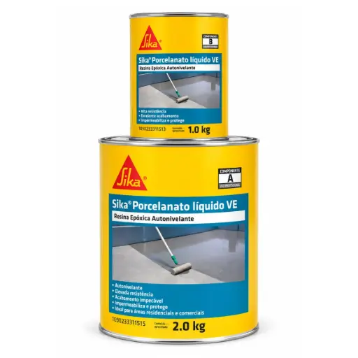 [POR-SIK-606077] PORCELANATO LIQUIDO EPOXICO 3 KG (A) 2KG + CATALIZADOR (B) 1KG TRANSPARENTE REF. 606077 SIKA