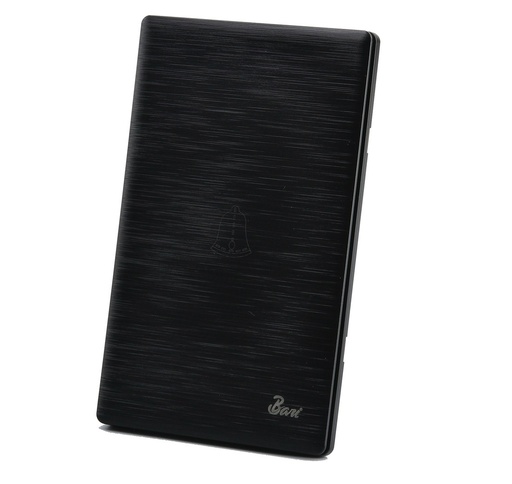 [INT-BAR-INT.09.04] INTERRUPTOR TIMBRE SERIE SOLLIEVO COLOR NEGRO CEPILLADO REF. INT-09.04 MARCA BARI