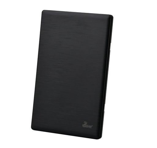 [INT-BAR-INT.09.01] INTERRUPTOR SENCILLO SERIE SOLLIEVO COLOR NEGRO CEPILLADO REF. INT.09.01 MARCA BARI