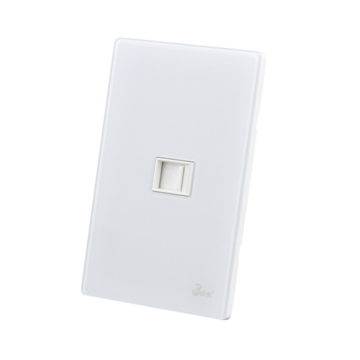 [TOM-BAR-INT.11.05] TOMA PARA TELEFONO SERIE NEVE COLOR BLANCO BRILLANTE REF. INT.11.05 MARCA BARI